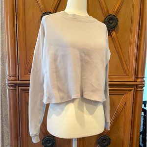 John Galt Textured long Crop Top